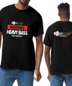 TSHIRT SUETER CARAUDIO WARNING HEAVY BASS NEGRO